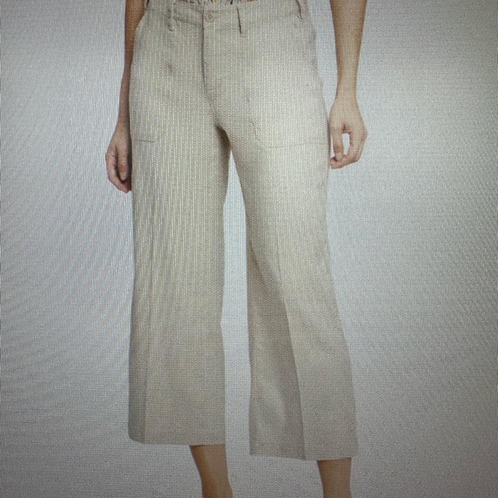 Two Pairs NYDJ Wide Leg Cargo Stretch Navy Blue (1) Khaki (1)Linen Pants 14 - Picture 2 of 8